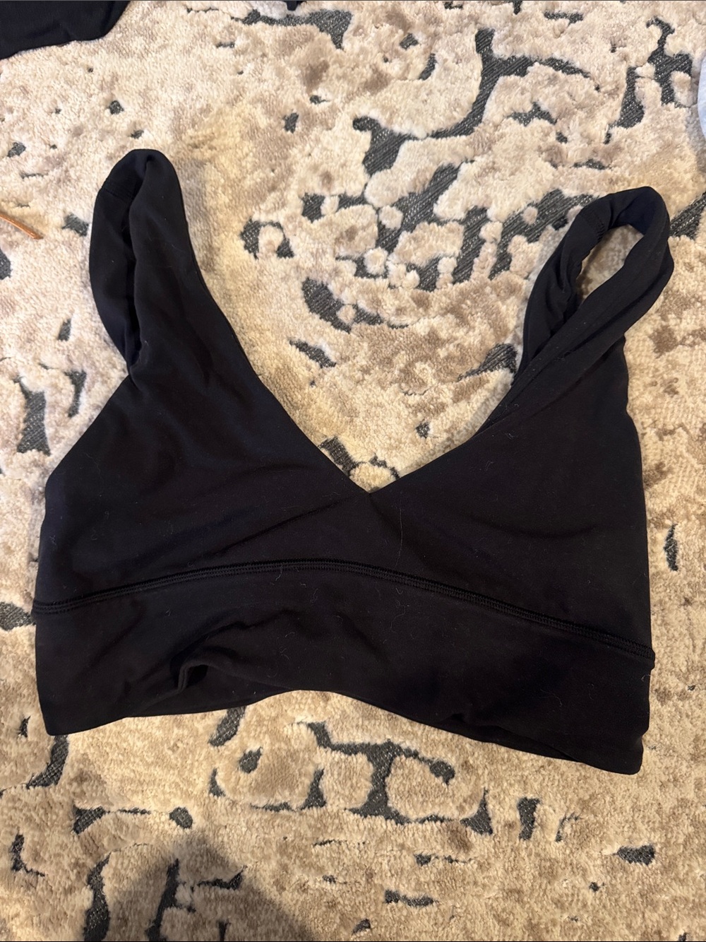 lululemon athletica Black V-Neck Sports Bralette